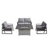 Deko Living Tricarico Outdoor Patio Set and Firepit COP30901